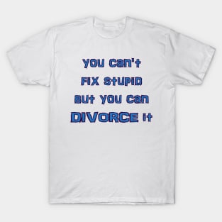 you can't fix stupid but you can DIVORCE it T-Shirt